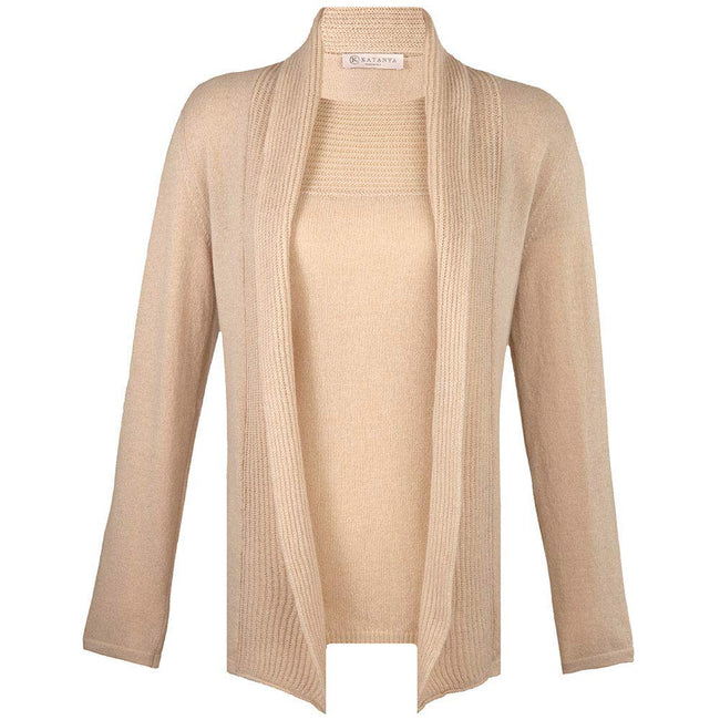 Invisible Mannequin Product Photo Of Beige Sweater Set