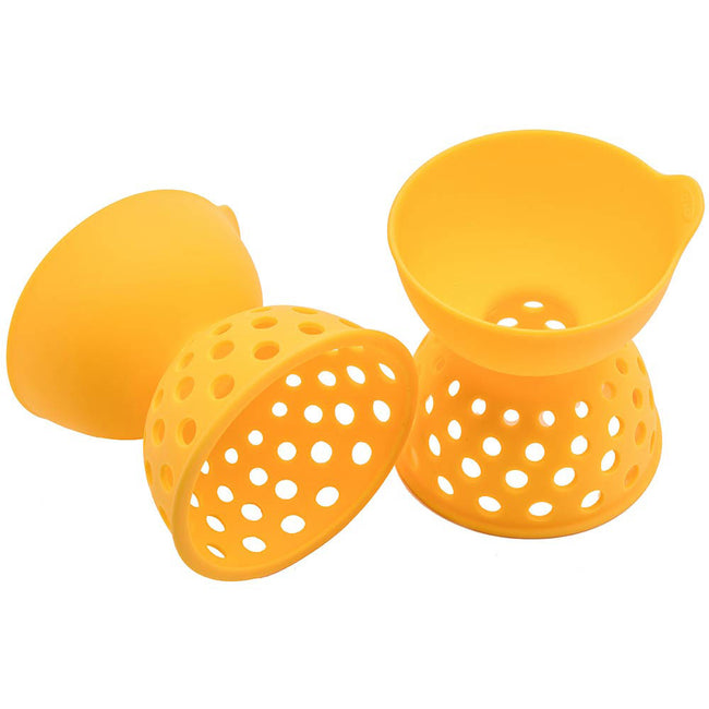 Product Shot Of Yellow Egg Strainers 