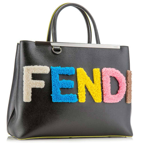 Product Photography Of Black Leather Fendi Handbag