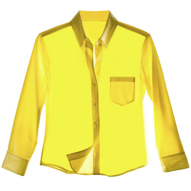 Product Photo Of Yellow Mens Button Down Shirt
