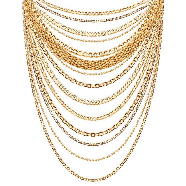 Jewelry Product Photo Of Various Gold Necklaces 